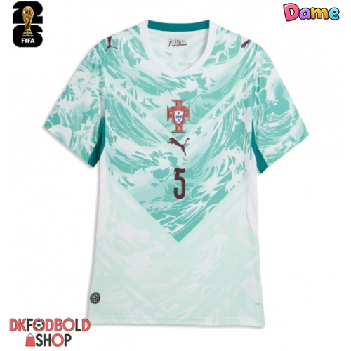 Portugal Diogo Dalot #5 Udebanetrøje Dame VM 2026 Kort ærmer
